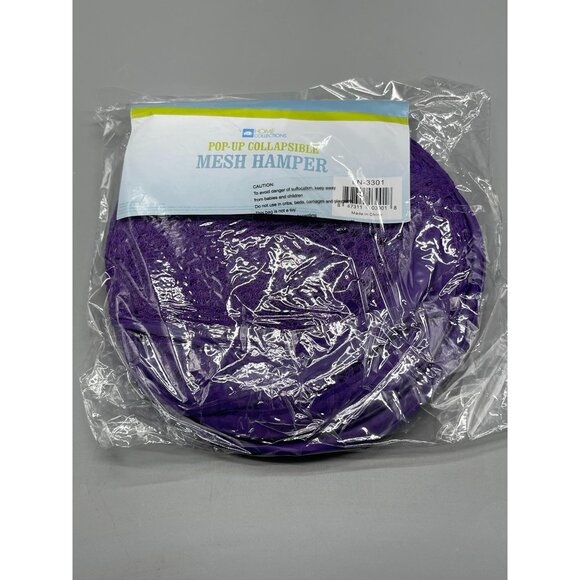 Home collections pop-up collapsible mesh hamper folds flat carry handle READ NEW - Picture 5 of 6